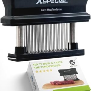 Meat Tenderizer Tool 48 Blades Stainless Steel - Kitchen Cooking Gadgets Tools with Ultra Sharp Needle That Makes Steak & Chicken Tender - No More Hammer, Meat Pounder Or Mallet