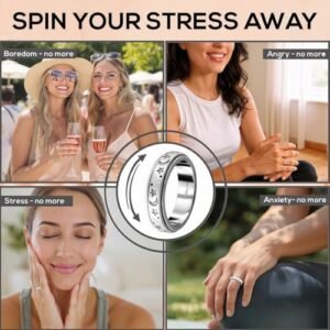 Moon Star Spinner Anxiety Relief Ring - Image 4