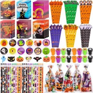 168 PCS Halloween Party Favors for Kids 24 Pack Halloween Stationery Set 12 Halloween Party Favors