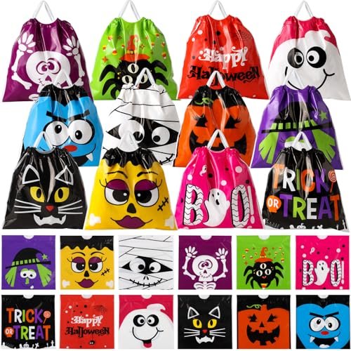 120 Durable Candy & Goodie Bags with 12 Fun Designs 1 Goodie Bags