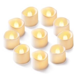 Homemory 12Pcs Flickering Flameless Candle, 200+Hours LED Tea Lights 3 Tea Lights