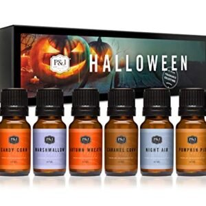 P&J Fragrance Oil Halloween Set for Candle Making, Soap Making Supplies 6 fragrance oils
